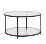 WOHNLING WL6.610 Couchtisch Schwarz 80 cm x 80 cm x 45 cm