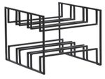 WOHNLING WL6.672 Weinflaschenhalter für 6 Flaschen Schwarz 29 cm x 25 cm x 21 cm