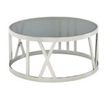 WOHNLING WL6.674 Couchtisch Silbern 60 cm x 60 cm x 30 cm