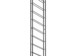 WOHNLING WL6.686 Weinregal Wand Schwarz 36 cm x 8 cm x 150 cm