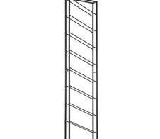 WOHNLING WL6.686 Weinregal Wand Schwarz 36 cm x 8 cm x 150 cm