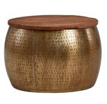 WOHNLING WL6.705 Couchtisch Gold 60 cm x 60 cm x 40 cm