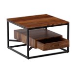 WOHNLING WL6.721 Couchtisch Sheesham 60 cm x 60 cm x 40 cm