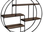 WOHNLING WL6.750 Wandregal Schwarz 70 cm x 18 cm x 70 cm