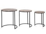 WOHNLING WL6.761 Beistelltischer (3er Set) Gold 45 cm x 45 cm x 55 cm