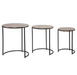 WOHNLING WL6.761 Beistelltischer (3er Set) Gold 45 cm x 45 cm x 55 cm