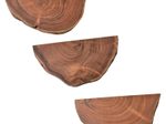 WOHNLING WL6.776 Wandregal 3er Set Akazie 47 cm x 25 cm x 4 cm