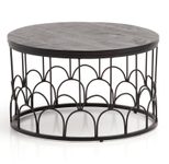 WOHNLING WL6.800 Couchtisch Schwarz 60 cm x 60 cm x 36 cm