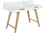 WOHNLING WL5.186 Schreibtisch Weiß 60 cm x 110 cm x 85 cm