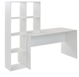 WOHNLING WL6.391 Schreibtisch mit Regal Weiß 170 cm x 59 cm x 144 cm