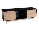 WOHNLING WL6.818 Lowboard Schwarz 150 cm x 40 cm x 55 cm