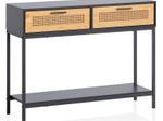 WOHNLING WL6.827 Konsolentisch Schwarz 100 cm x 30 cm x 75 cm