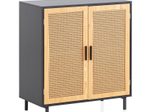 WOHNLING WL6.828 Sideboard Schwarz 80 cm x 40 cm x 87 cm