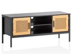 WOHNLING WL6.831 Lowboard Schwarz 110 cm x 40 cm x 48 cm