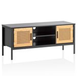 WOHNLING WL6.831 Lowboard Schwarz 110 cm x 40 cm x 48 cm