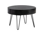 WOHNLING WL6.836 Couchtisch Schwarz Mango 60 cm x 60 cm x 43 cm