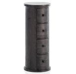 WOHNLING WL6.842 Design Sideboard Schwarz 34 cm x 34 cm x 85 cm