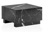 WOHNLING WL6.851 Couchtisch MONOBLOC Schwarz (Marmor) 60 cm x 60 cm x 35 cm