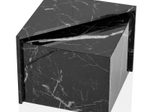 WOHNLING WL6.856 Couchtisch MONOBLOC (2er Set) Schwarz 50 cm x 50 cm x 42 cm
