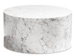 WOHNLING WL6.860 Couchtisch MONOBLOC Weiß (Marmor) 60 cm x 60 cm x 30 cm