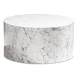 WOHNLING WL6.860 Couchtisch MONOBLOC Weiß (Marmor) 60 cm x 60 cm x 30 cm