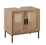 WOHNLING WL6.875 Waschbeckenunterschrank Braun 60 cm x 40 cm x 60 cm