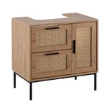 WOHNLING WL6.876 Waschbeckenunterschrank Braun 60 cm x 40 cm x 60 cm