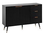 WOHNLING WL6.882 Sideboard Schwarz 120 cm x 40 cm x 80 cm