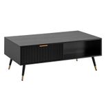 WOHNLING WL6.883 Couchtisch Schwarz 110 cm x 60 cm x 43 cm