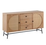WOHNLING WL6.894 Sideboard Braun 140 cm x 40 cm x 80 cm