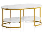 WOHNLING WL6.895 Couchtisch Weiß 100 cm x 60 cm x 45 cm
