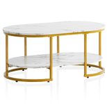 WOHNLING WL6.895 Couchtisch Weiß 100 cm x 60 cm x 45 cm