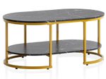 WOHNLING WL6.896 Couchtisch Schwarz 100 cm x 60 cm x 45 cm