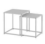 WOHNLING WL6.898 Wohnzimmertisch (2er Set) Weiß 40 cm x 40 cm x 45 cm