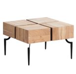 WOHNLING WL6.979 Couchtisch Akazie 60 cm x 60 cm x 40 cm