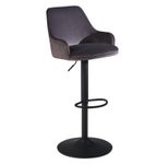 WOHNLING Barhocker WL7.006 Samt grau