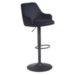 WOHNLING Barhocker WL7.007 Samt schwarz