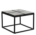 WOHNLING WL7.139 Couchtisch Schwarz 58 cm x 58 cm x 44 cm