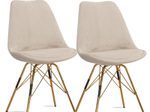 WOHNLING 2er Set Esszimmerstuhl CARA WL7.141 beige