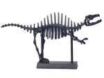 WOHNLING WL7.185 Dekofigur Spinosaurus Aluminium Schwarz mit Sockel