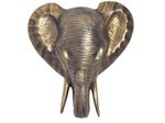 WOHNLING WL7.190 Wanddeko Elefant Aluminium Gold 41 cm