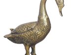 WOHNLING WL7.195 Tischdeko Gans Aluminium Gold