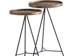 WOHNLING WL7.212 Beistelltisch 2er Set Metall Gold / Schwarz