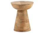 WOHNLING WL7.307 Beistelltisch 37x37x45 cm Mango Massivholz Natur gebleicht