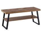 WOHNLING WL7.316 Couchtisch Braun mit Fischgrät-Muster 100 cm x 40 cm x 41 cm