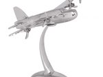 WOHNLING WL1.653 Design Deko Beistelltisch "Propeller" aus Aluminium Silber