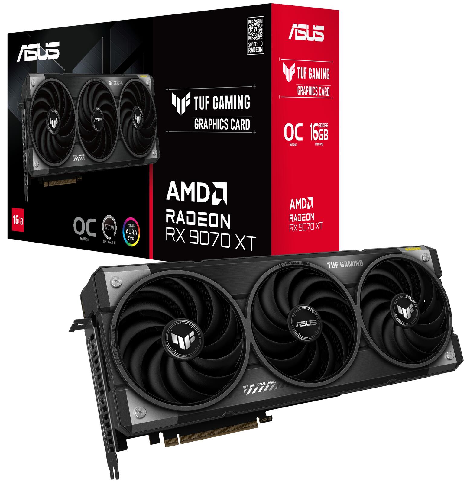 ASUS TUF Gaming Radeon RX 9070 XT OC Edition 16GB GDDR6 Gaming Grafikkarte