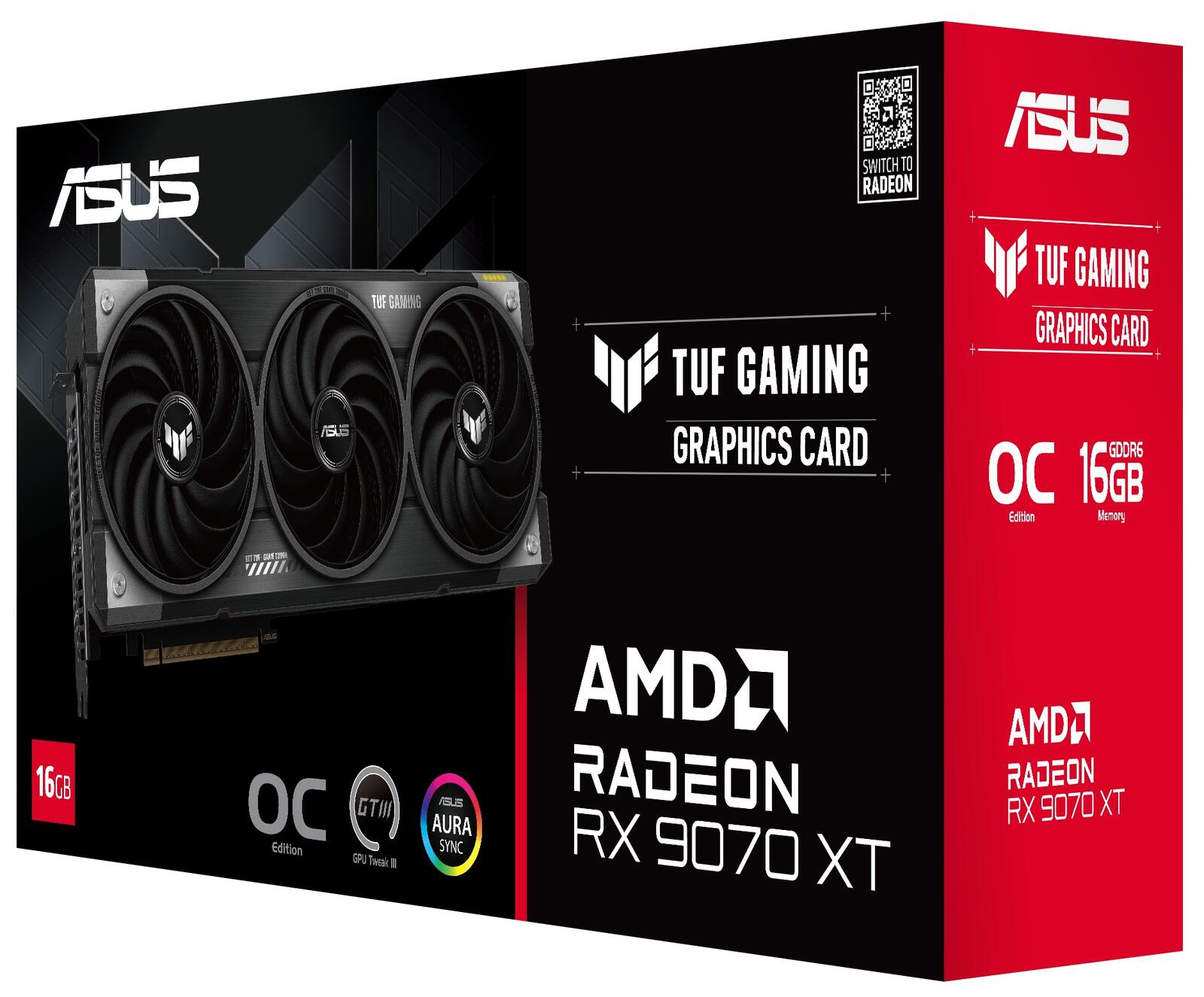 ASUS TUF Gaming Radeon RX 9070 XT OC Edition 16GB GDDR6 Gaming Grafikkarte