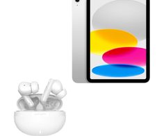 Apple iPad (11") 128GB silber + 4smarts Wireless Headset SkyBuds Pro ANC weiß