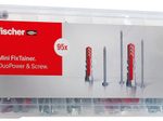 fischer Mini FixTainer - DuoPower + Schrauben Dübel- und Schrauben-Sortiment 95 Stück